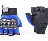 Перчатки мотоциклетные без пальцев L-Чёрно-Синие