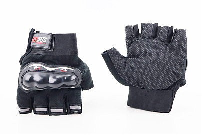 Перчатки мотоциклетные без пальцев L-Чёрные