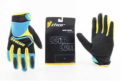 Перчатки мотоциклетные M-Чёрно-Жёлтые-Синие