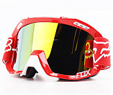 Очки кроссовые/эндуро/АТV, красные (зеркальное желтое стекло)