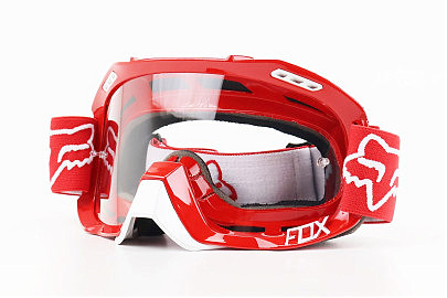 Очки кроссовые/эндуро/АТV, красные (прозрачное стекло)