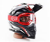 Очки кроссовые/эндуро/АТV, красные (прозрачное стекло)