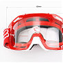 Очки кроссовые/эндуро/АТV, красные (прозрачное стекло)