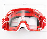 Очки кроссовые/эндуро/АТV, красные (прозрачное стекло)