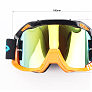 Очки кроссовые/эндуро/АТV, черно-оранжевые (зеркальное желтое стекло)