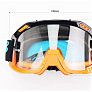 Очки кроссовые/эндуро/АТV, черно-оранжевые (прозрачное стекло)