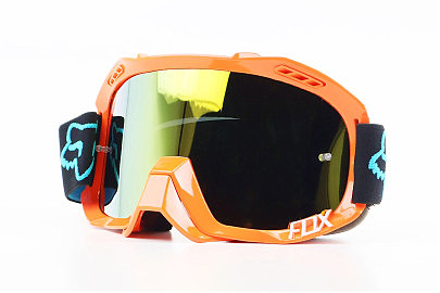 Очки кроссовые/эндуро/АТV, оранжевые (зеркальное желтое стекло)