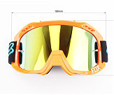Очки кроссовые/эндуро/АТV, оранжевые (зеркальное желтое стекло)