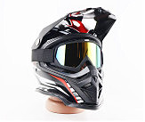 Очки кроссовые, черные (зеркальное желтое стекло)