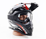 Очки кроссовые, черные (прозрачное стекло)