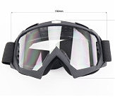 Окуляри кросові, чорні (прозоре скло)