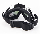 Окуляри кросові, білі з чорними цятками  (хамелеон скло)