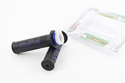 Рукоятка руля лев./пр. к-кт с вставкой, черно-синие