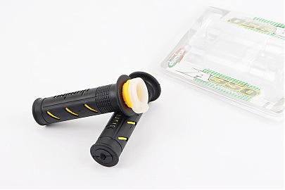 Рукоятка руля лев./пр. к-кт с вставкой, черно-желтые