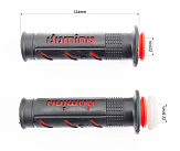 Рукоятка руля лев./пр. к-кт с вставкой, черно-красные