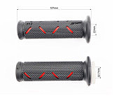 Рукоятка руля лев./пр. к-кт, черно-красные