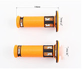 Рукоятка руля лев./пр. к-кт с вставкой, оранжевые