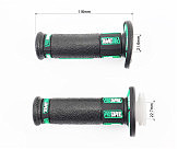 Рукоятка руля лев./пр. к-кт с вставкой, черно-зеленые