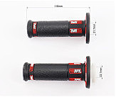 Рукоятка руля лев./пр. к-кт с вставкой, черно-красные