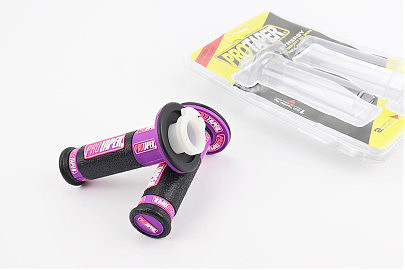 Рукоятка руля лев./пр. к-кт с вставкой, черно-фиолетовые