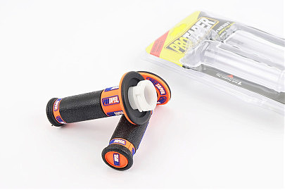 Рукоятка руля лев./пр. к-кт с вставкой, черно-оранжевые