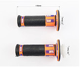 Рукоятка руля лев./пр. к-кт с вставкой, черно-оранжевые