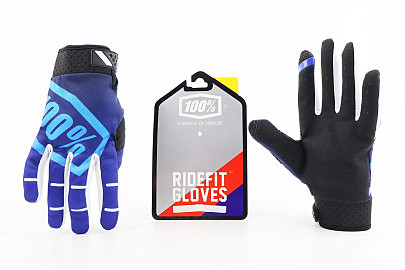 Перчатки L з силіконовими вставками, синьо-чорні, НЕ оригінал