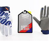 Перчатки XL с силиконовыми вставками, бело-синие, НЕ оригинал