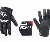 Перчатки мотоциклетные L-Чёрно-Белые, тип 1