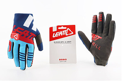 Перчатки мотоциклетные L-Чёрно-Красно-Синие