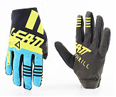 Перчатки мотоциклетные L-Чёрно-Салатово-Синие