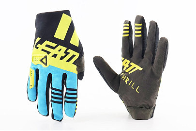 Перчатки мотоциклетные XL-Чёрно-Салатово-Синие