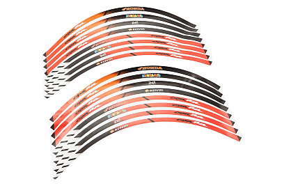 Наклейка светоотражающая на 2 диска колеса 18" к-кт КРАСНО-БЕЛО-ЧЁРНЫЙ