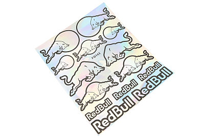Наклейки набор светоотражающий 16шт "RedBull" FG143LS (24х30см)