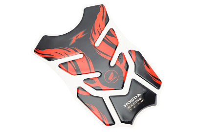 Наклейка защитная на бак топливный "HONDA RACING", черно-красный