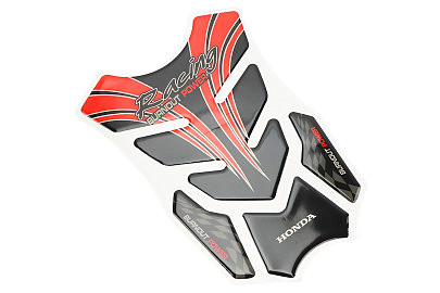 Наклейка защитная на бак топливный "HONDA", красный-черно