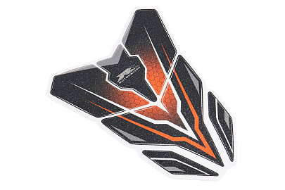 Наклейка защитная на бак топливный "RACING", оранжего-черный