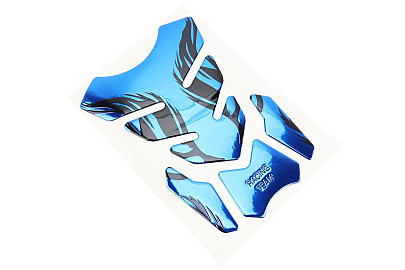 Наклейка защитная на бак топливный "RACING TEAM", сине-черный