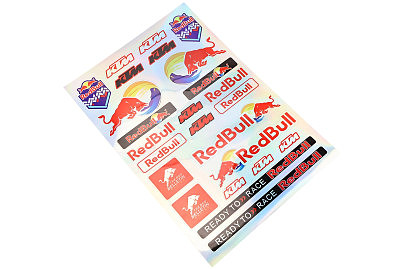 Наклейки набор светоотражающий 25шт "RedBull" (24х30см)