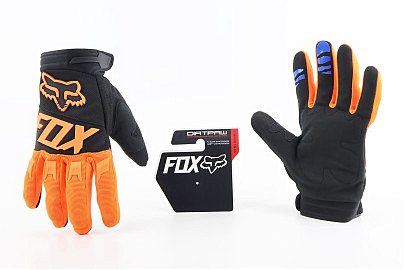 Перчатки мотоциклетные XL-Чёрно-Оранжевые, тип 3