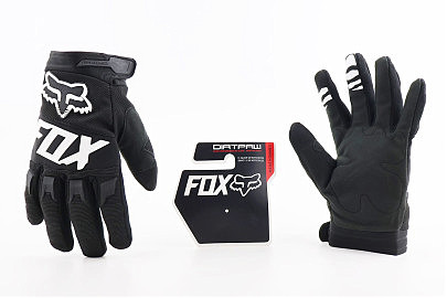 Перчатки мотоциклетные L-Чёрно-Белые