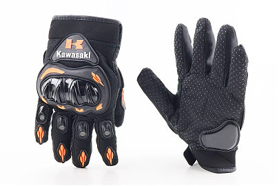 Перчатки мотоциклетные L-Чёрно-Оранжевые