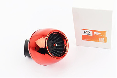 Фильтр воздушный нулевой 35мм 45град. "ТУРБИНА" красная