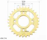 Звезда задняя 520-31T - d=58; 4отв.*90mm GOLD