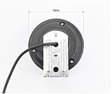 Фара дополнительная светодиодная влагозащитная - 9 LED с креплением, 70мм с стробоскопом и разноцветной подсветкой, голубой бортик