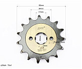 Звезда передняя CG/CB-520H-15T (шлиц 5мм) 