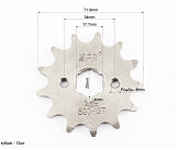 Звезда передняя CG/CB-520H-13T (шлиц 4мм) Loncin LX200GY-3