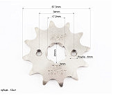 Зірка передня CG/CB-520H-12T (шліц 5мм) Loncin LX250GY-3/Scrambler 250