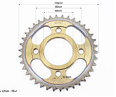 Звезда задняя WY125 - 428-38T - d=58; 4отв.*90mm 