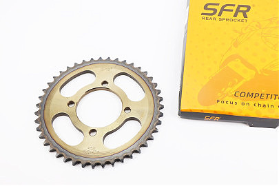 Звезда задняя RS125 &mdash; 428-43T &mdash; d=64; 4отв.*80mm "каленая" Loncin- JL200-10/Yamaha YBR125